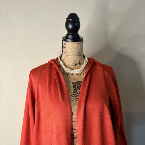 New! Women’s ASHLEY Stewart Hooded Knit Open Front Cardigan Sweater Size 18/20 - Picture 5 of 9